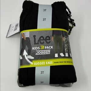 Lee Boys 3 Pack Jogger Pants Size 3T  - Black, Green, Camouflage -NEW